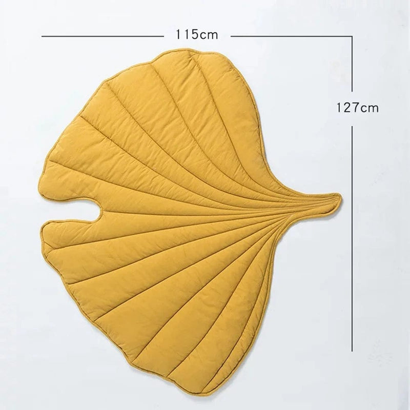 Tapis d'éveil feuille Jaune 115x127cm boudechoux