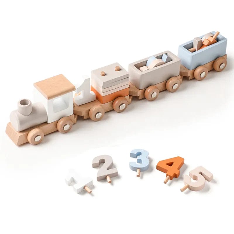 Train en bois Montessori pour bébé boudechoux