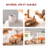 Train en bois Montessori pour bébé boudechoux