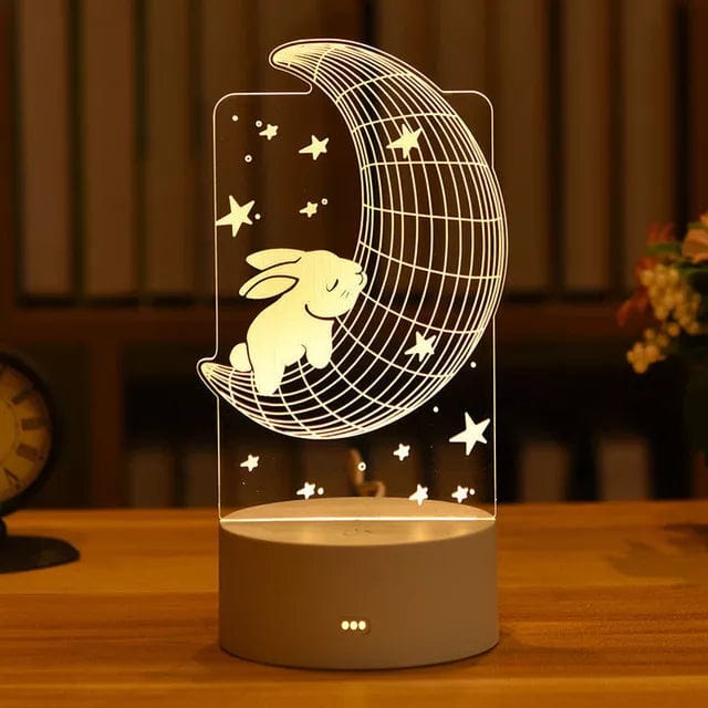 Veilleuse pour Chambre lapin Lune boudechoux